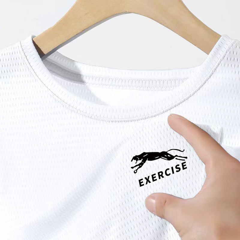 Mesh Ice Silk T-Shirt - Men's Quick Dry Breathable Sport Tee - Image 18