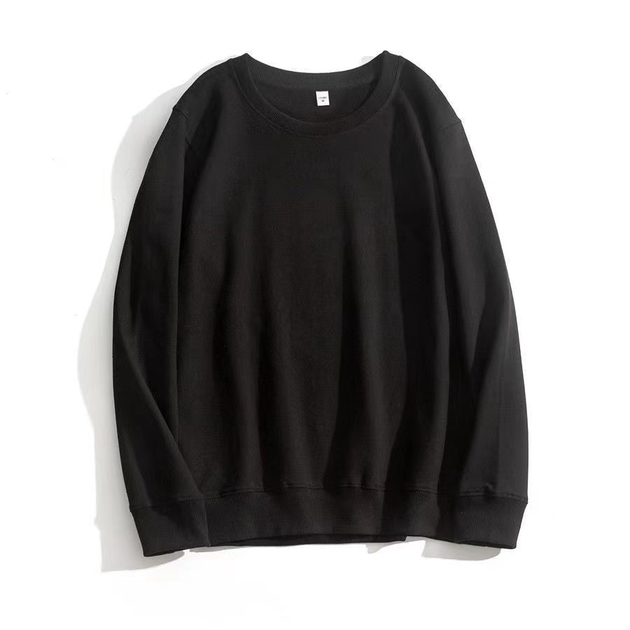 Heavy Long Sleeve Sweatshirt - Men's Solid Color Crew Neck Casual Top - Image 7