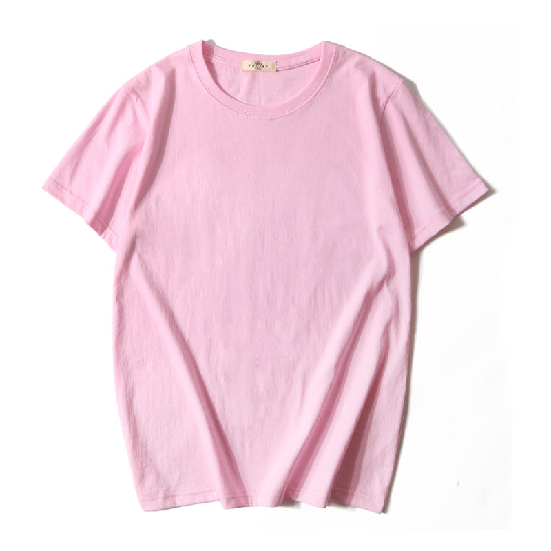 180g Plain Color Short Sleeve T-Shirt - Wholesale Custom Logo Print Crew Neck Tee - Image 11