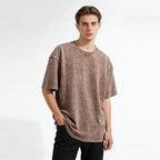 230g Vintage Washed Cotton T-Shirt - Drop Shoulder Oversized Tee Wholesale - Image 2
