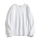 Heavy Long Sleeve Sweatshirt - Men's Solid Color Crew Neck Casual Top - Image 6