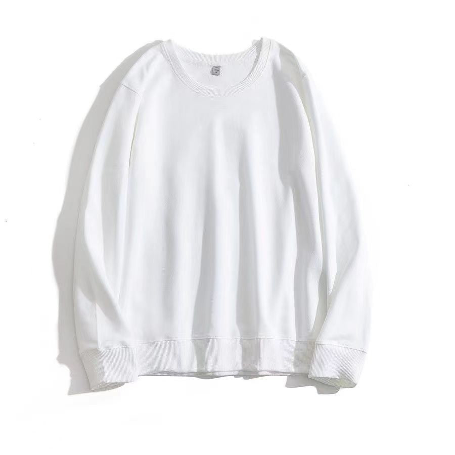 Heavy Long Sleeve Sweatshirt - Men's Solid Color Crew Neck Casual Top - Image 6