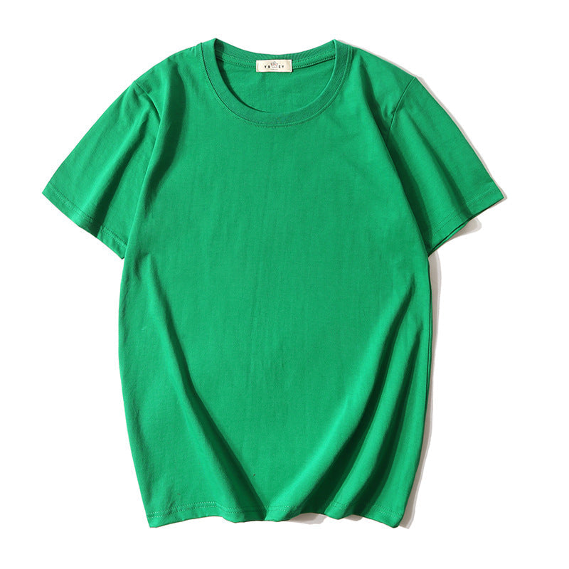 180g Plain Color Short Sleeve T-Shirt - Wholesale Custom Logo Print Crew Neck Tee - Image 18