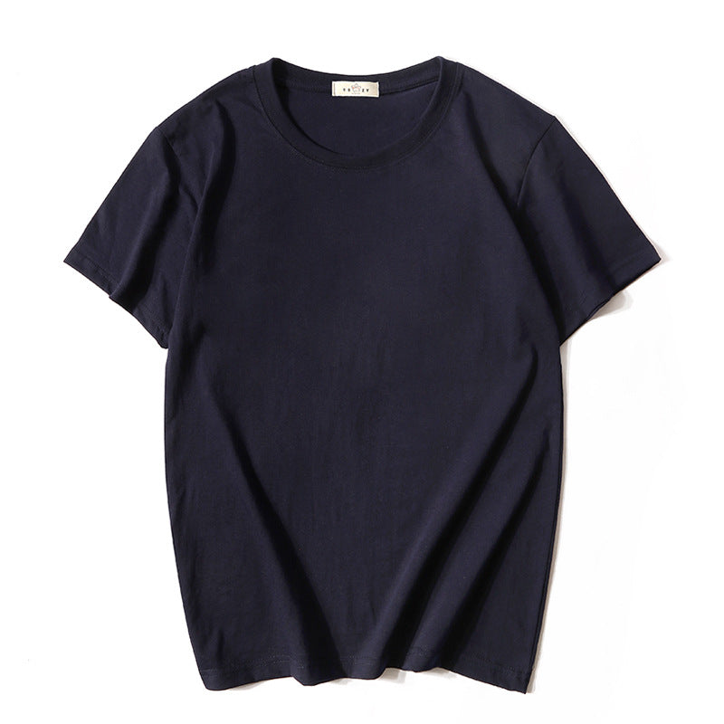180g Plain Color Short Sleeve T-Shirt - Wholesale Custom Logo Print Crew Neck Tee - Image 9