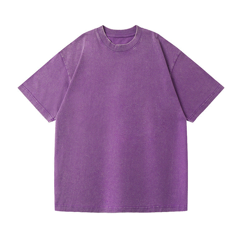 230g Vintage Washed Cotton T-Shirt - Drop Shoulder Oversized Tee Wholesale - Image 9