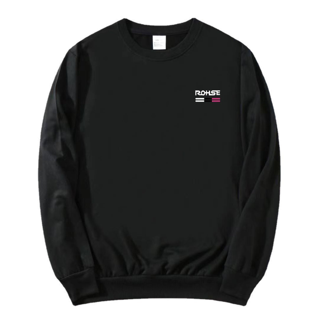 Heavy Long Sleeve Sweatshirt - Men's Solid Color Crew Neck Casual Top - Image 5