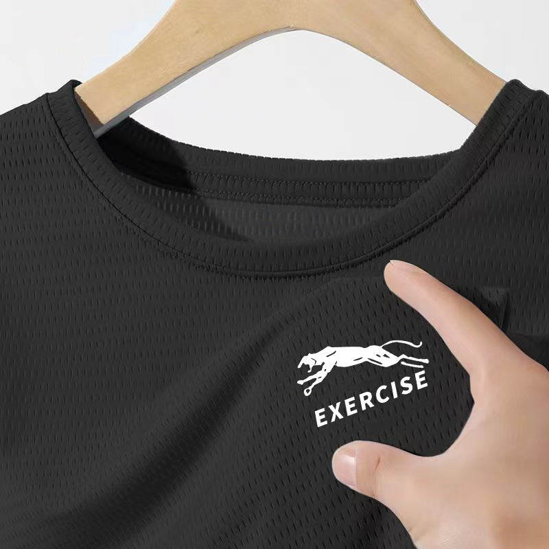 Mesh Ice Silk T-Shirt - Men's Quick Dry Breathable Sport Tee - Image 19