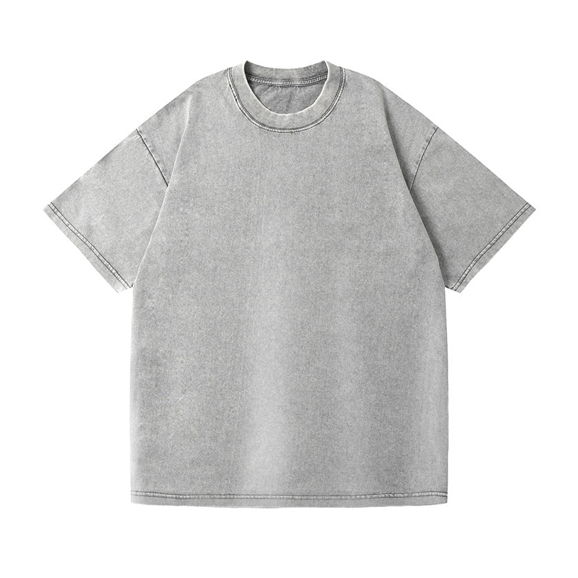 230g Vintage Washed Cotton T-Shirt - Drop Shoulder Oversized Tee Wholesale - Image 8