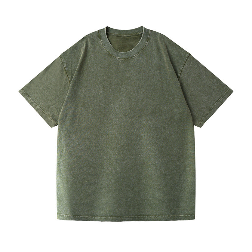 230g Vintage Washed Cotton T-Shirt - Drop Shoulder Oversized Tee Wholesale - Image 11
