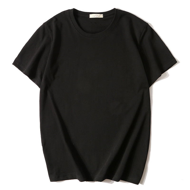180g Plain Color Short Sleeve T-Shirt - Wholesale Custom Logo Print Crew Neck Tee - Image 7