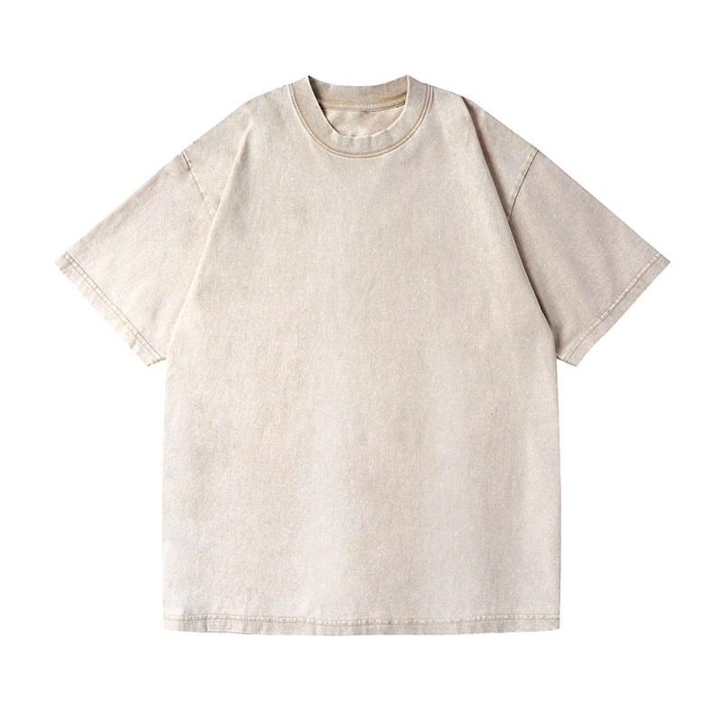 230g Vintage Washed Cotton T-Shirt - Drop Shoulder Oversized Tee Wholesale - Image 14