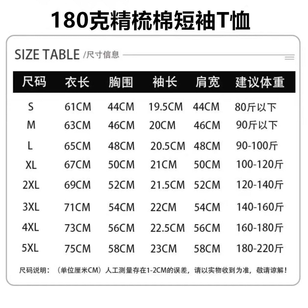 S180 Combed Cotton T-Shirt - Men's Solid Color Half Sleeve Tee - Image 2