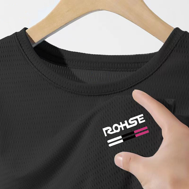 Mesh Ice Silk T-Shirt - Men's Quick Dry Breathable Sport Tee - Image 11