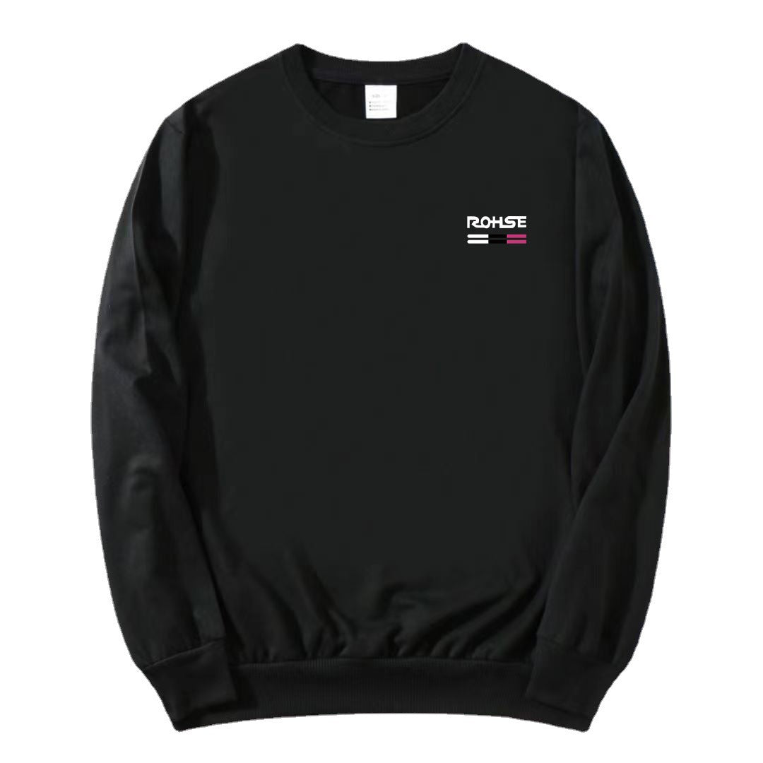 Heavy Long Sleeve Sweatshirt - Men's Solid Color Crew Neck Casual Top - Image 4