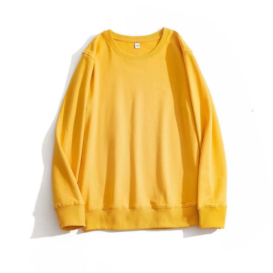 Heavy Long Sleeve Sweatshirt - Men's Solid Color Crew Neck Casual Top - Image 9