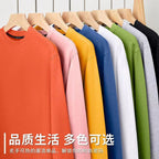 Heavy Long Sleeve Sweatshirt - Men's Solid Color Crew Neck Casual Top - Image 1