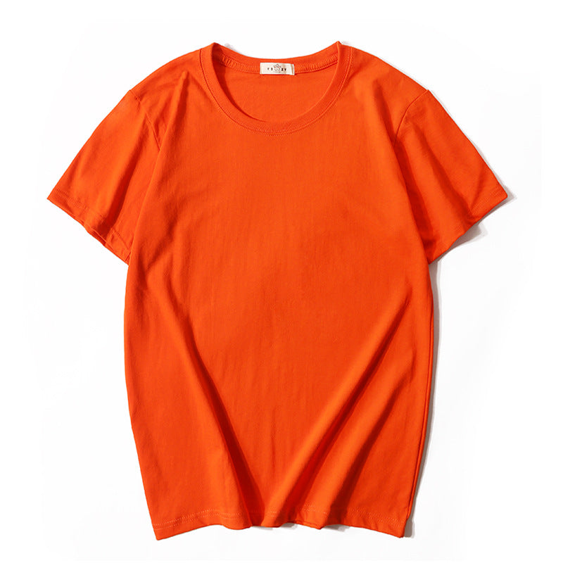 180g Plain Color Short Sleeve T-Shirt - Wholesale Custom Logo Print Crew Neck Tee - Image 16