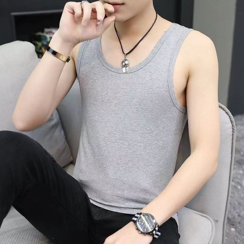 Men's Tank Top Vest - Solid Color Athletic Gym Workout Shirt - Image 9