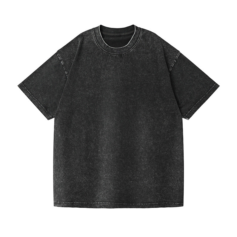230g Vintage Washed Cotton T-Shirt - Drop Shoulder Oversized Tee Wholesale - Image 6