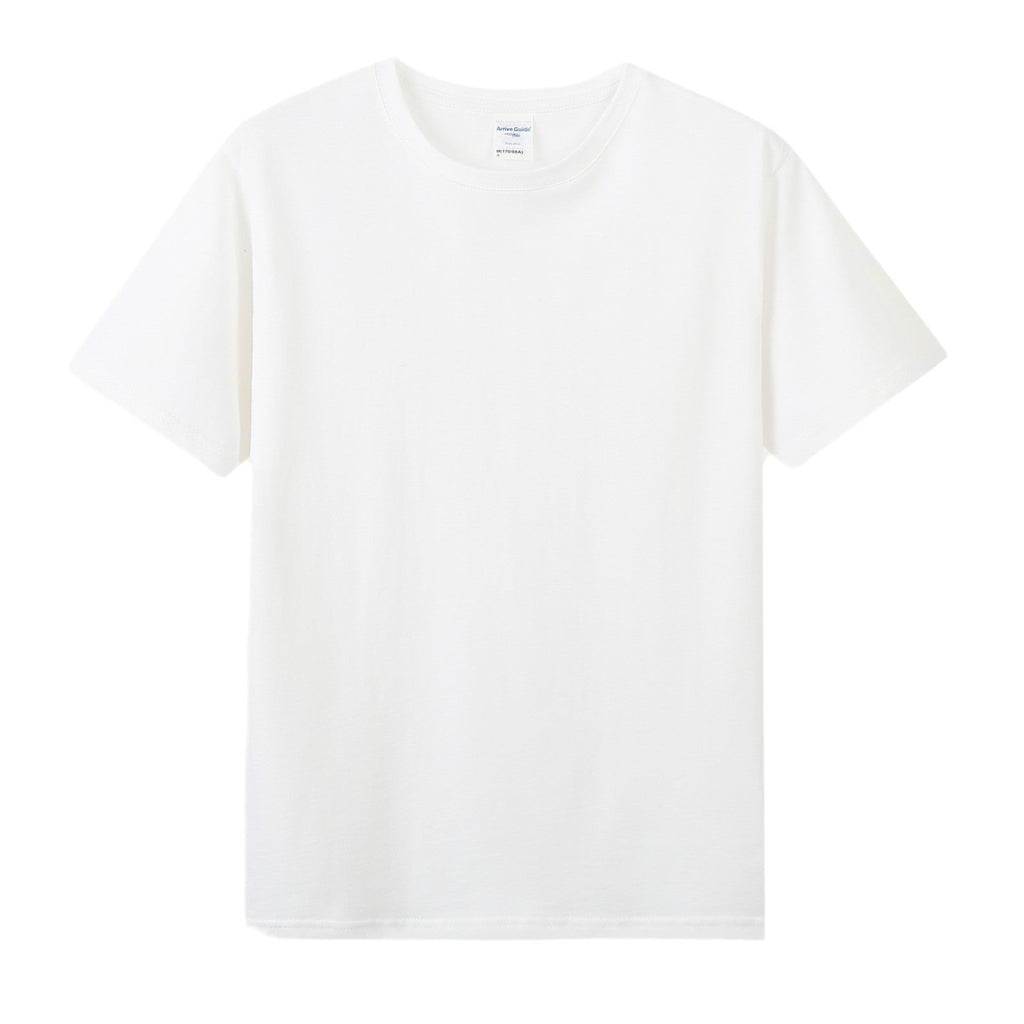 180g Milk Silk T-Shirt - Men's Solid Color Short Sleeve Crew Neck Tee - Image 5