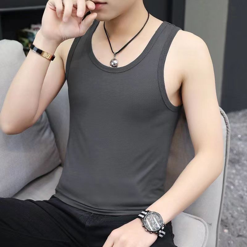 Men's Tank Top Vest - Solid Color Athletic Gym Workout Shirt - Image 8